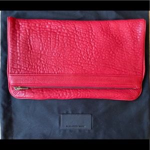 Alexander Wang Full Grain Leather Fold Over Clutch